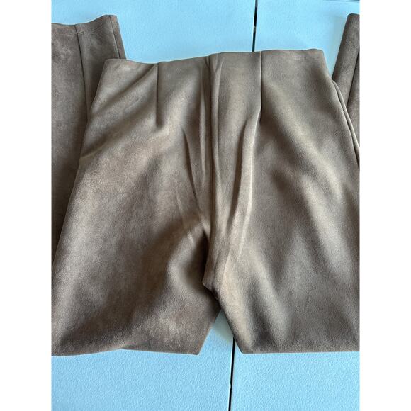 4 for $10 Loft Faux Suede Pull On Pants Camel EUC S - Picture 6 of 6